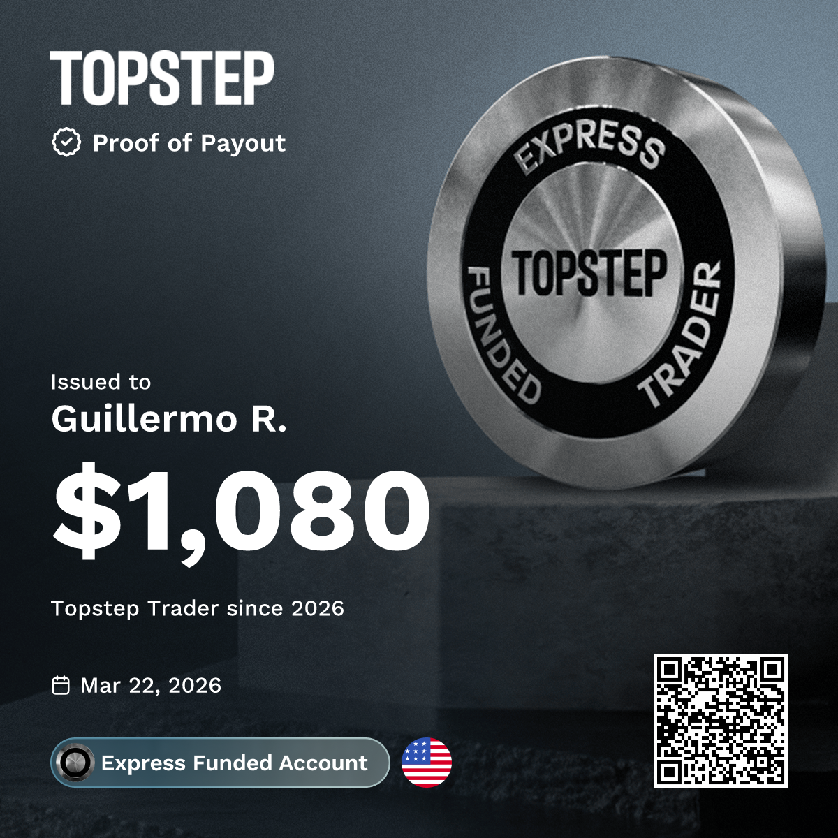 Trader payout proof