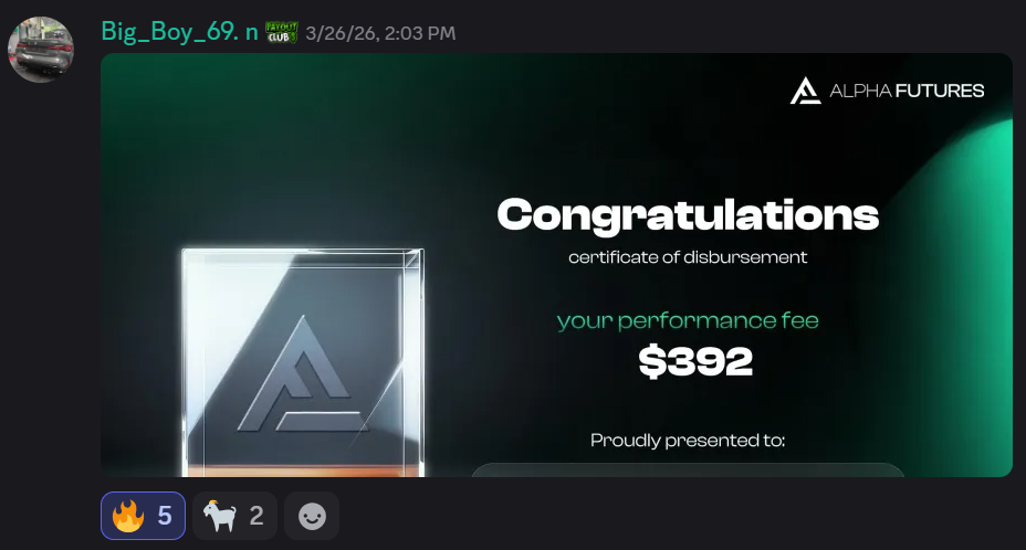 Trader payout proof