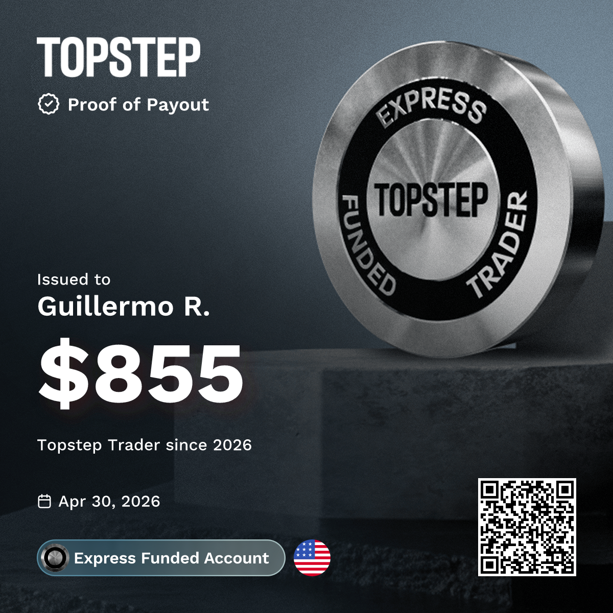 Trader payout proof