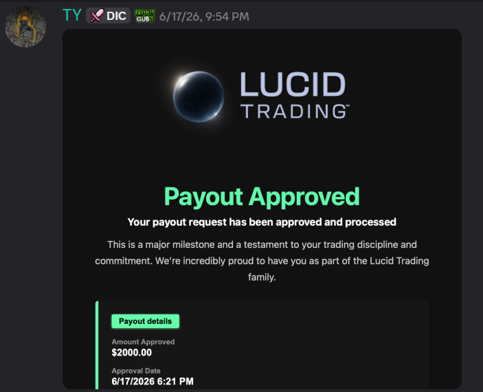 Trader payout proof