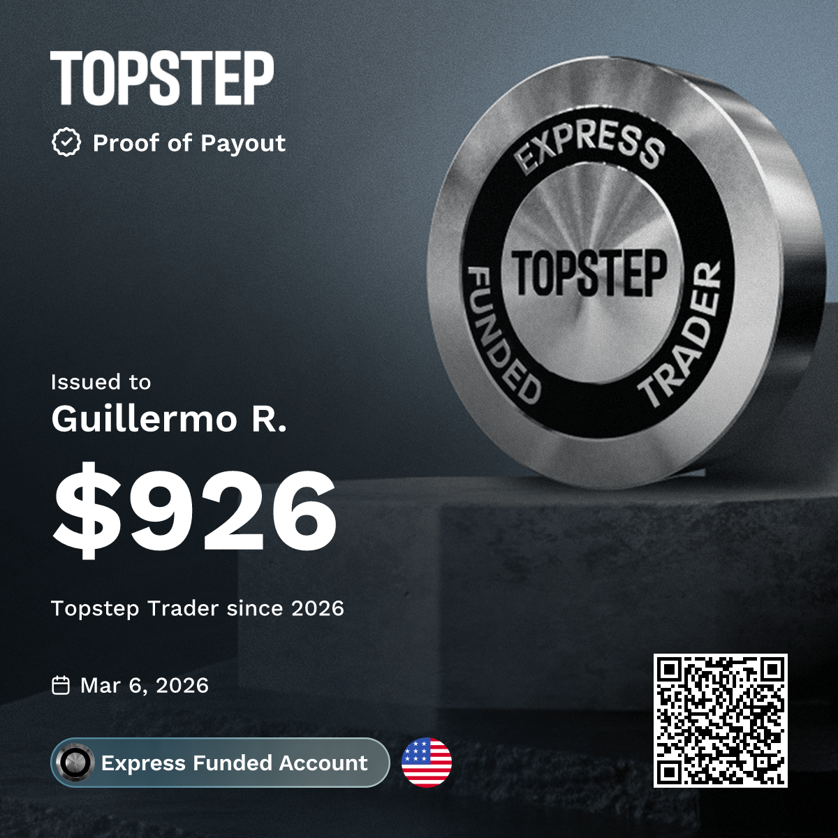 Trader payout proof
