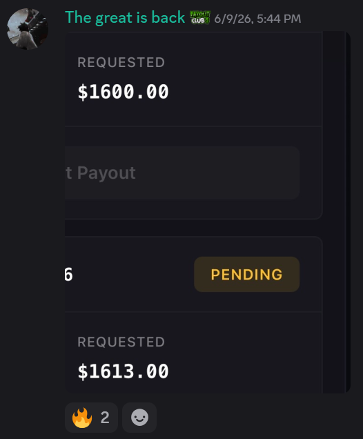 Trader payout proof