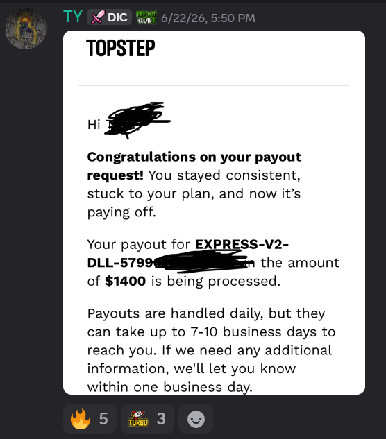 Trader payout proof