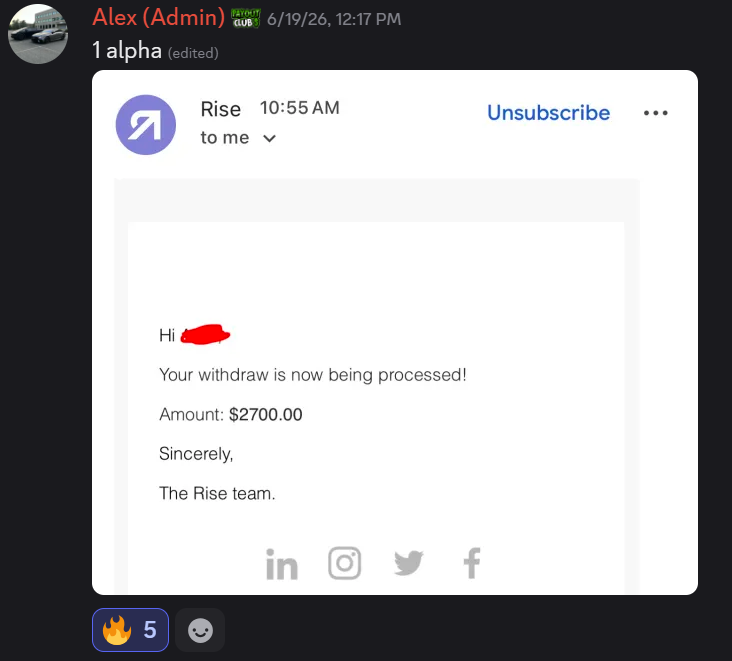 Trader payout proof