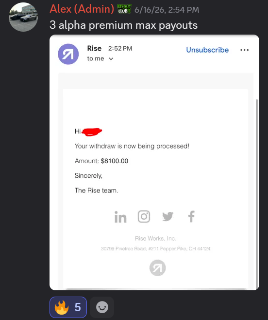 Trader payout proof