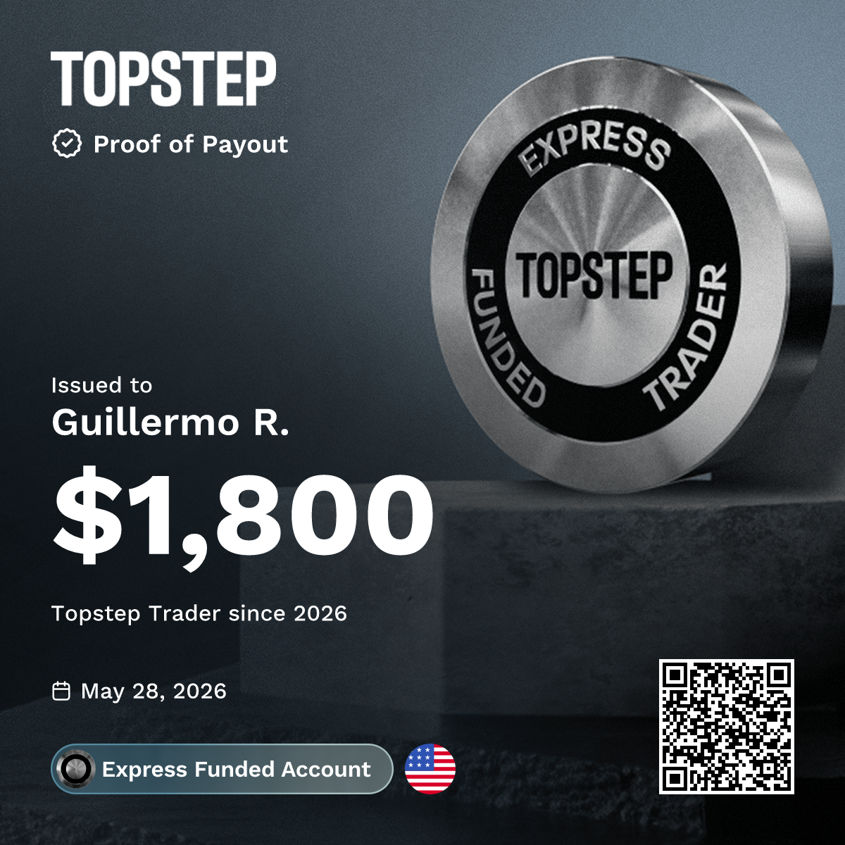 Trader payout proof