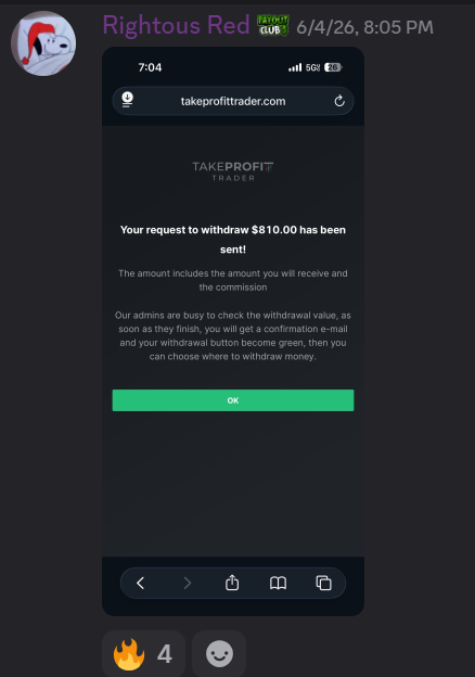Trader payout proof