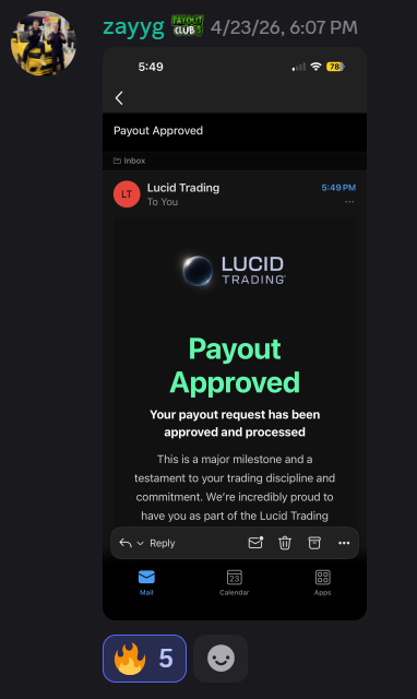 Trader payout proof